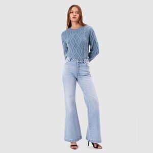 Rolla’s Eastcoast Flare Vintage Light Blue Organic Cotton Flare Jeans Size 27